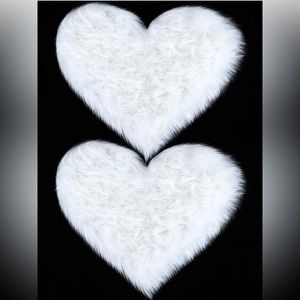 NEW Faux Fur Heart-Shaped Rugs